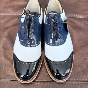 Foot Joy Premiere Series Wilcox Soft Spike Golf Shoes with Ortholite insoles.